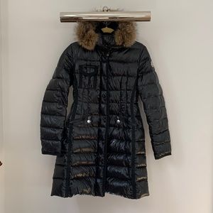 MONCLER fur hooded parka size 1